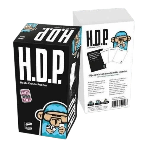 Cajas negra y blanca del juego de cartas Hasta Donde Puedas