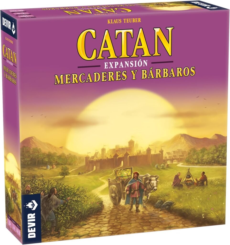 Caja de la expansión Mercaderes y Bárbaros de Catan