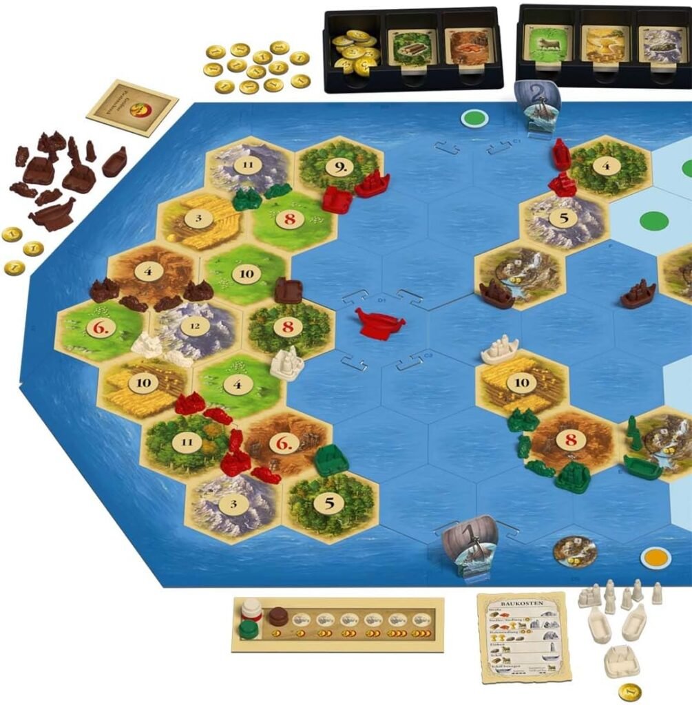 Juego desplegado de Catan Piratas y Exploradores