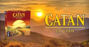 Catan juego de mesa con paisaje de tierras por conquistar