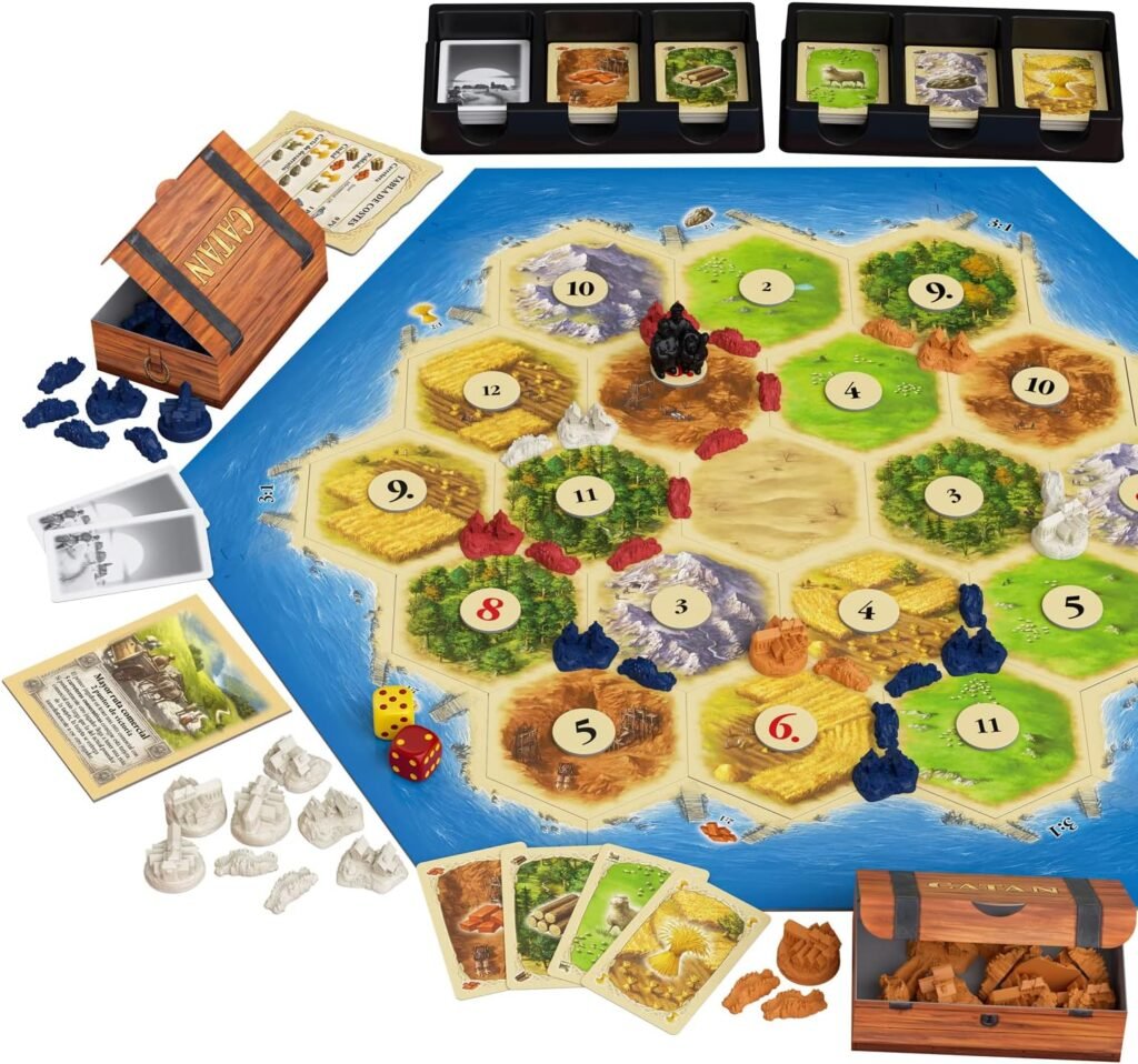 Juego Colonos de Catan original desplegado