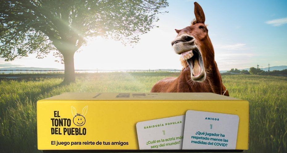 Ilustración humorística del juego El Tonto del Pueblo